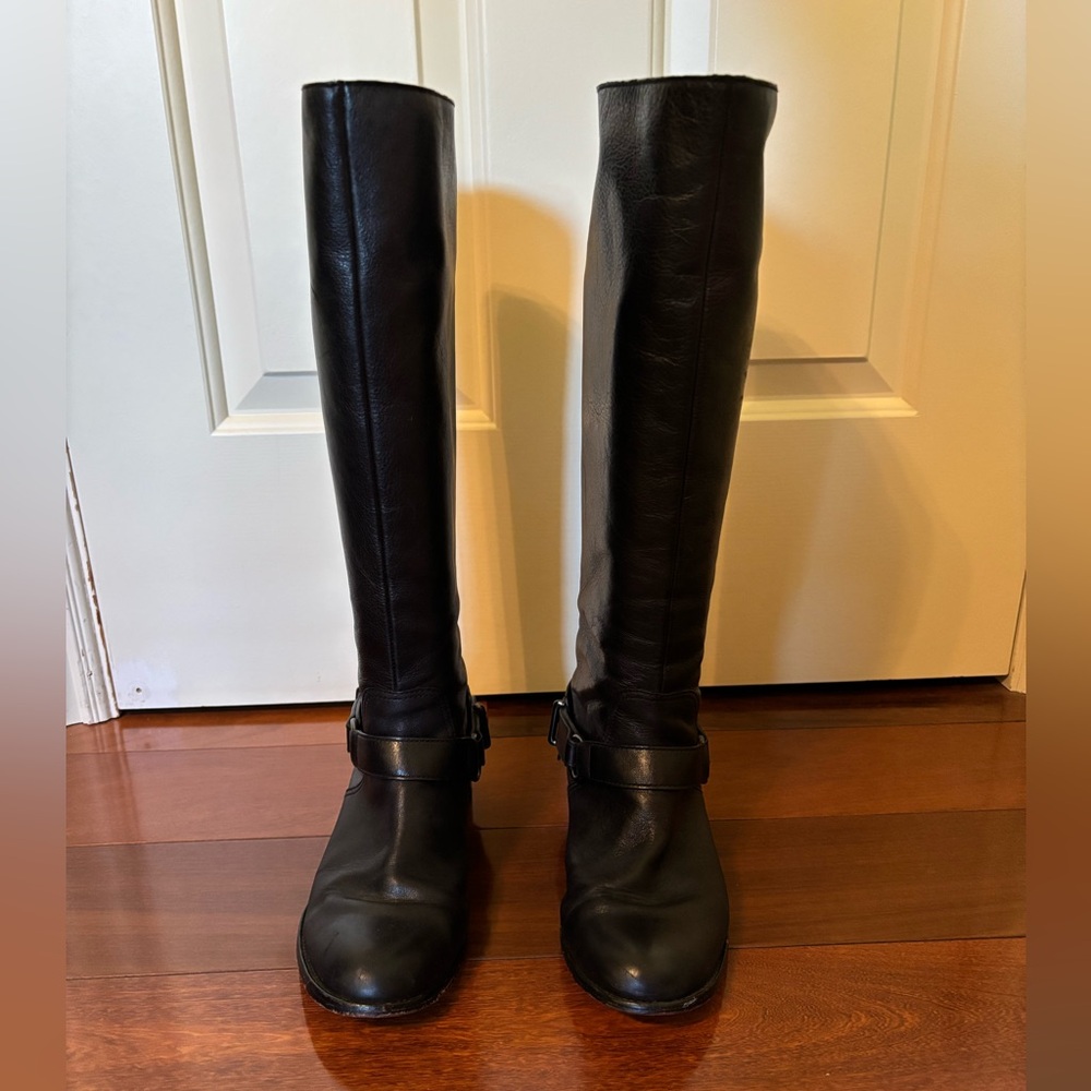 Coach Black Leather Natale Riding Boots - Size 8.5